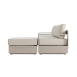 Jardin Aluminium Outdoor Modular Large 4-Piece Chaise Sofa Set, Pumice