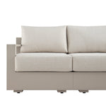 Jardin Aluminium Outdoor Modular Large 4-Piece Chaise Sofa Set, Pumice