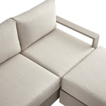 Jardin Aluminium Outdoor Modular Large 4-Piece Chaise Sofa Set, Pumice