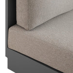 Jardin Aluminium Outdoor Modular Large 2-Piece Curved Sofa Set, Granite