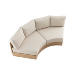Jardin Aluminium Outdoor Modular Large 2-Piece Curved Sofa Set, Natural