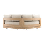 Jardin Aluminium Outdoor Modular Large 2-Piece Curved Sofa Set, Natural