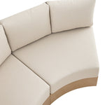 Jardin Aluminium Outdoor Modular Large 2-Piece Curved Sofa Set, Natural