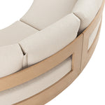 Jardin Aluminium Outdoor Modular Large 2-Piece Curved Sofa Set, Natural