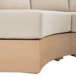 Jardin Aluminium Outdoor Modular Large 2-Piece Curved Sofa Set, Natural