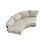 Jardin Aluminium Outdoor Modular Large 2-Piece Curved Sofa Set, Pumice