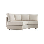 Jardin Aluminium Outdoor Modular Large 2-Piece Curved Sofa Set, Pumice