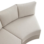 Jardin Aluminium Outdoor Modular Large 2-Piece Curved Sofa Set, Pumice