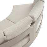Jardin Aluminium Outdoor Modular Large 2-Piece Curved Sofa Set, Pumice