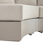 Jardin Aluminium Outdoor Modular Large 2-Piece Curved Sofa Set, Pumice