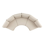 Jardin Aluminium Outdoor Modular Large 3-Piece Curved Sofa Set, Natural