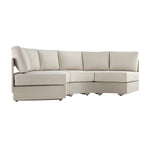 Jardin Aluminium Outdoor Modular Large 3-Piece Curved Sofa Set, Pumice