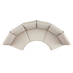 Jardin Aluminium Outdoor Modular Large 3-Piece Curved Sofa Set, Pumice