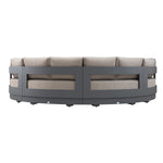 Jardin Aluminium Outdoor Modular Grande 4-Piece Curved Sofa Set, Granite