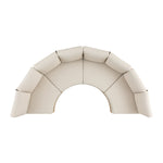 Jardin Aluminium Outdoor Modular Grande 4-Piece Curved Sofa Set, Natural