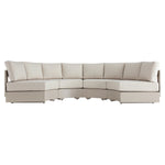 Jardin Aluminium Outdoor Modular Grande 4-Piece Curved Sofa Set, Pumice
