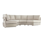 Jardin Aluminium Outdoor Modular Grande 4-Piece Curved Sofa Set, Pumice