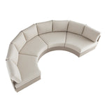 Jardin Aluminium Outdoor Modular Grande 4-Piece Curved Sofa Set, Pumice