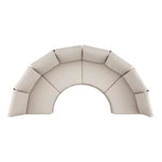 Jardin Aluminium Outdoor Modular Grande 4-Piece Curved Sofa Set, Pumice