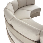 Jardin Aluminium Outdoor Modular Grande 4-Piece Curved Sofa Set, Pumice