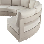 Jardin Aluminium Outdoor Modular Grande 4-Piece Curved Sofa Set, Pumice