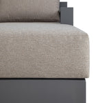 Jardin Aluminium Outdoor Modular 6-Piece Double Chaise Sofa Set, Granite