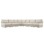 Jardin Aluminium Outdoor Modular 6-Piece Curved Corner Sofa Set, Pumice