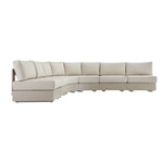 Jardin Aluminium Outdoor Modular 6-Piece Curved Corner Sofa Set, Pumice