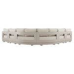 Jardin Aluminium Outdoor Modular 6-Piece Curved Corner Sofa Set, Pumice