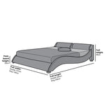 Corvus Black Faux Leather Upholstered Bed Frame with Underbed LED Lighting