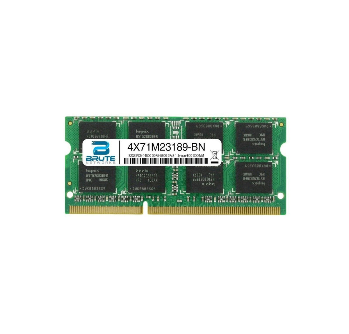 Lenovo 32GB 5600MHz DDR5 PC5-44800 Non-ECC CL46 262-Pin SoDimm 1.1V Dual Rank x8 Memory Module - 4X71M23189