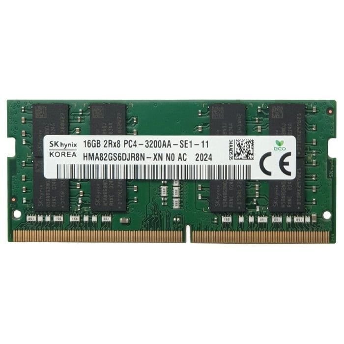 Hynix 16GB PC4-25600 DDR4-3200MHz non-ECC Unbuffered CL22 260-Pin SoDimm 1.2V Dual Rank Memory Module - HMA82GS6DJR8N-XN
