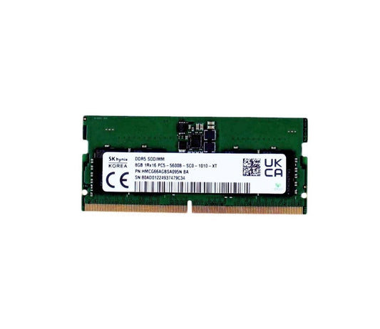 SK Hynix 8GB 5600MHz DDR5 PC5-44800 Non-ECC CL46 262-Pin SoDimm 1.1V Single Rank x16 Memory Module - HMCG66AGBSA095N