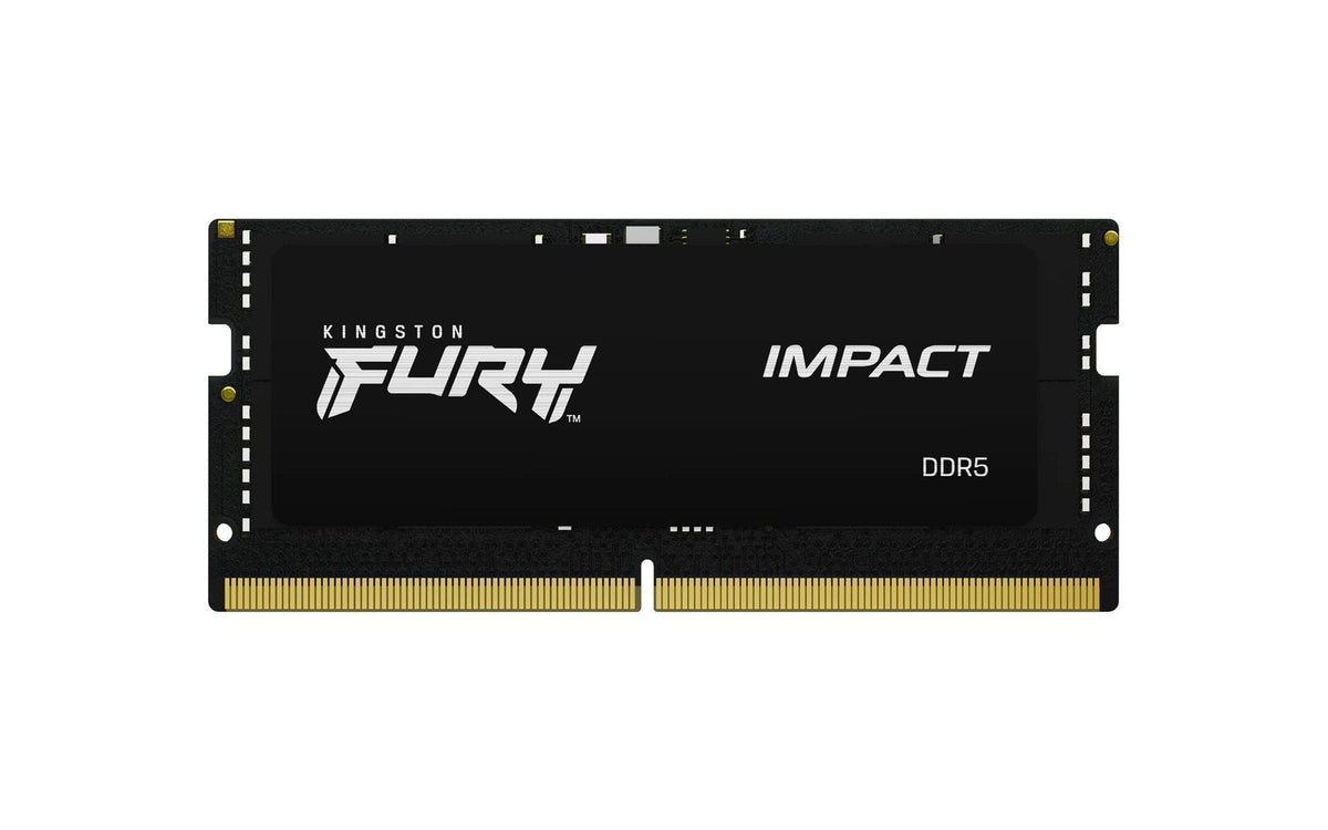 Kingston Fury Impact 16GB 4800MHz DDR5 PC5-38400 Non-ECC CL38 262-Pin SoDimm 1.1V Single Rank x8 Memory Module - KF548S38IB-16