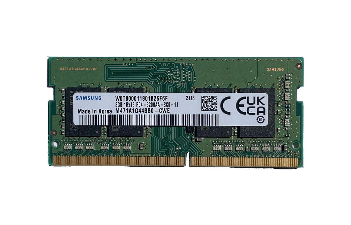 Samsung 8GB 3200MHz DDR4 PC4-25600 Non-ECC CL22 260-Pin SoDimm 1.2V Single Rank x16 Memory Module - M471A1G44BB0-CWE