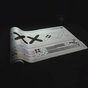 Print Stream (White) Gaming Mousepad | Hybrid Surface | 4mm Thickness